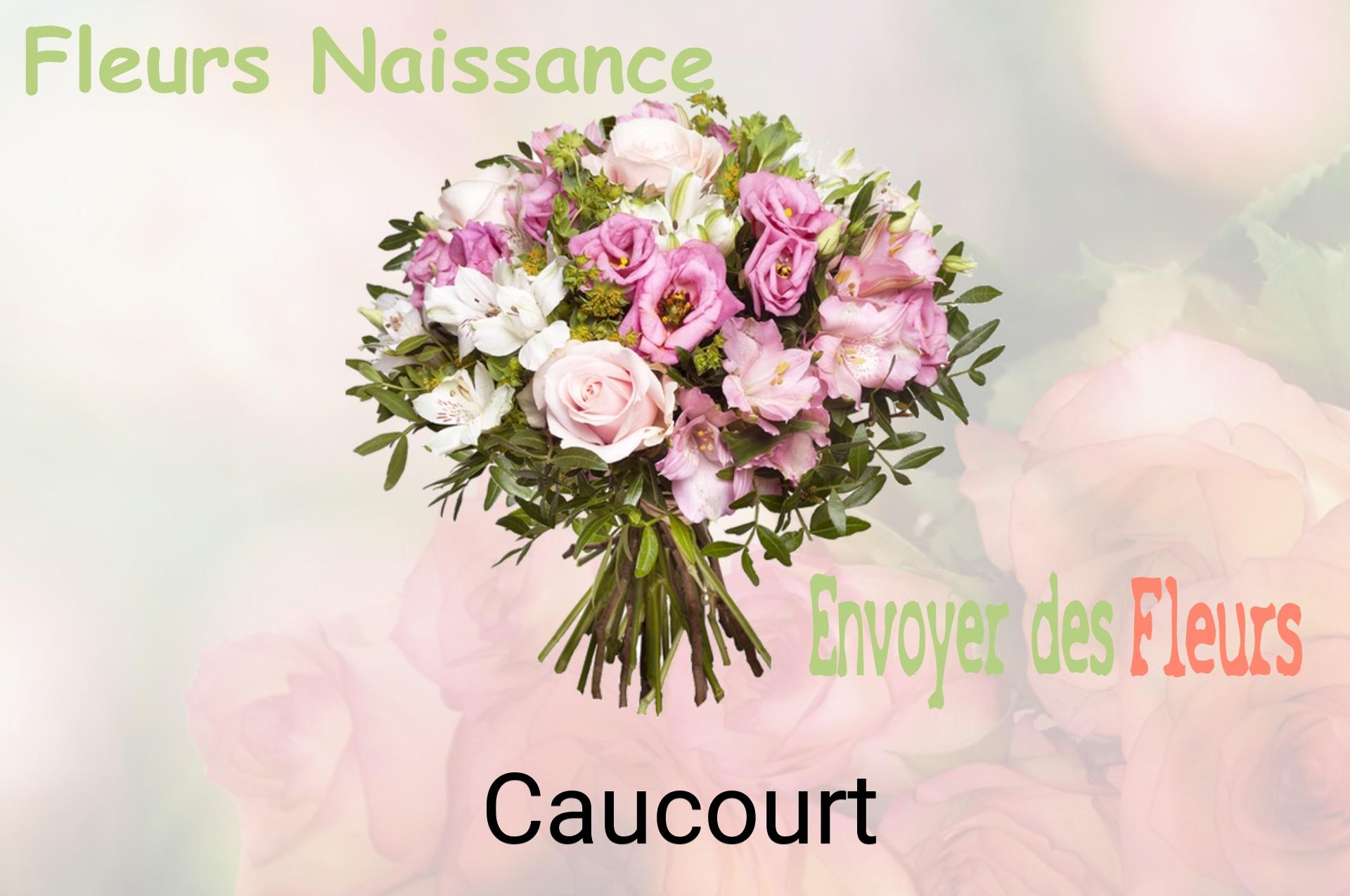 Bouquet de fleurs de naissance livré à Caucourt
