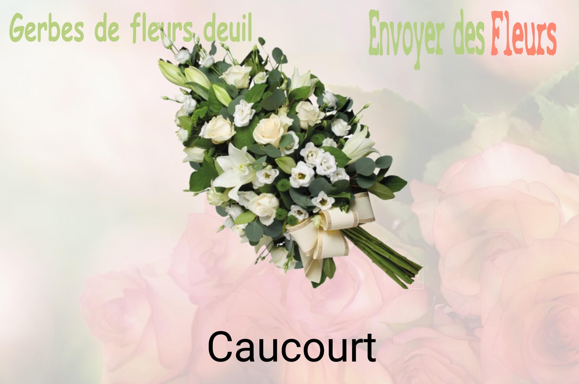 Gerbe de fleurs de deuil livrée à Caucourt